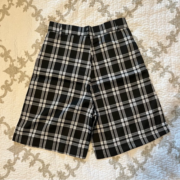 dazy • black and white gingham plaid high waist bermuda shorts - Picture 11 of 13